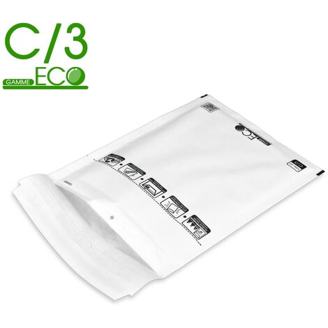 Lot de 200 enveloppes à bulles ECO C/3 150x220 mm – Papier kraft 80 g/m² – Film bulles polyéthylène 50-55 microns – Protection optimale – Enveloppebulle