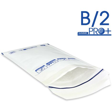Lot de 200 Enveloppes à bulles PRO BLANCHES B/2 format 110x215 mm