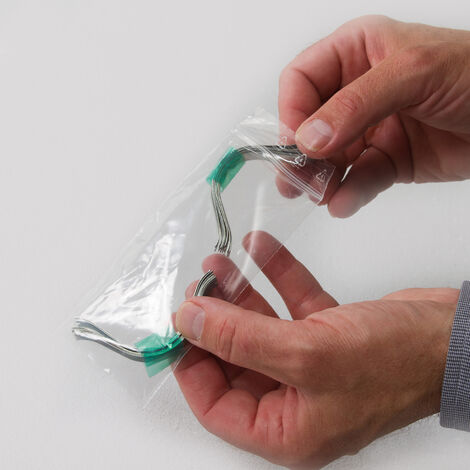 Lot de 500 Sachets plastiques à fermeture ZIP 60x130mm standard 50µ