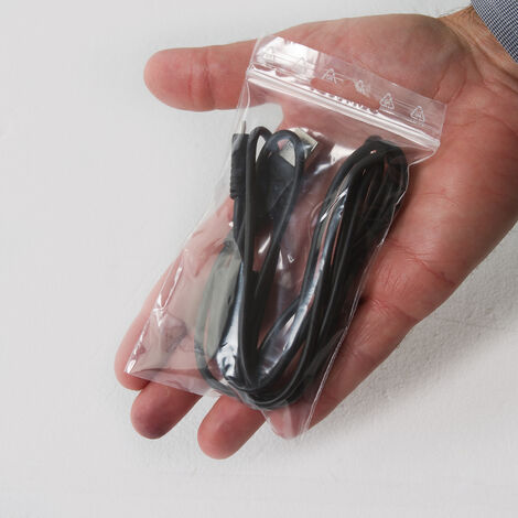 Lot de 500 Sachets plastiques à fermeture ZIP 80x120mm avec trou de suspension