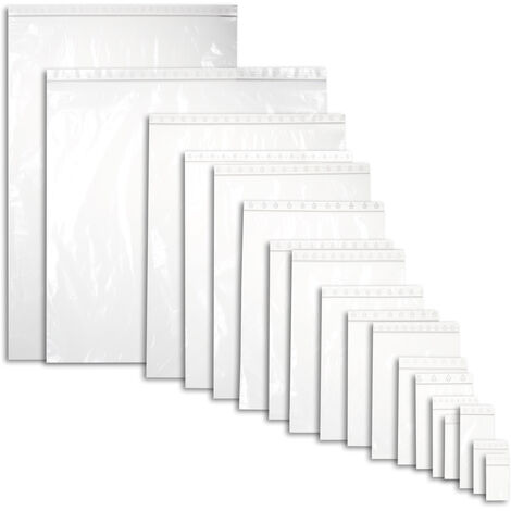 100 Sachets Zip Transparents 22x15 Cm – Épaisseur 0.04 Mm – Sachets Plastique à Fermeture