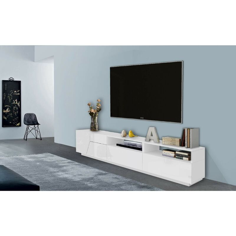 Mobile Porta Tv Moderno 200,1x43x46 bianco laccato ALIEN