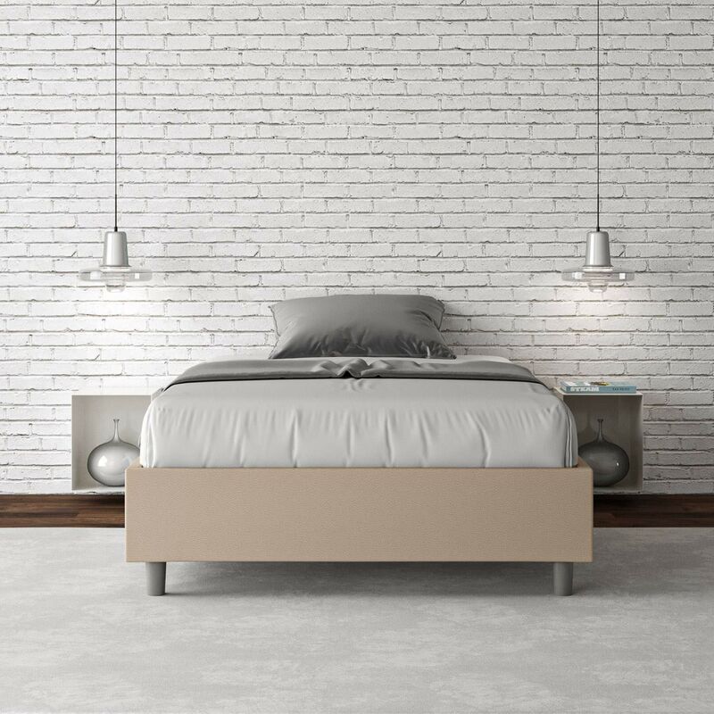 Focus P1 letto piazza e mezza 120x200 francese contenitore similpelle