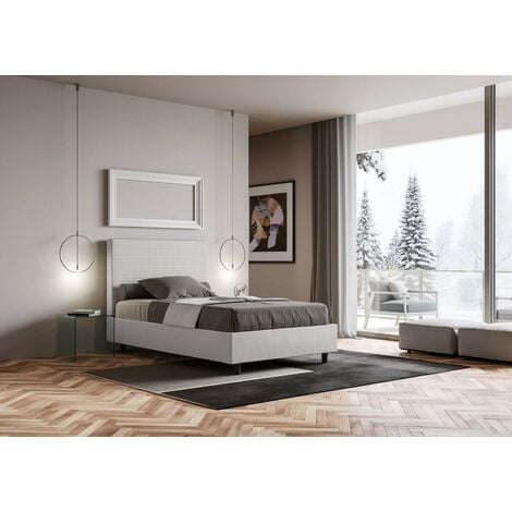 Letto Alla Francese Focus L.140 P.200 Senza Rete Bianco