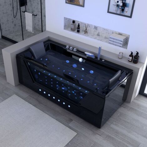 Baignoire balnéo Palamos Black 32 jets Whirlpool