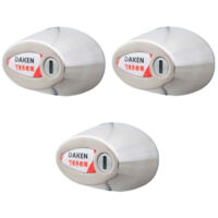 Daken – Lot de 3 serrures antivols pour véhicules utilitaires – Système de verrouillage automatique – Corps en inox – 6 clés incluses
