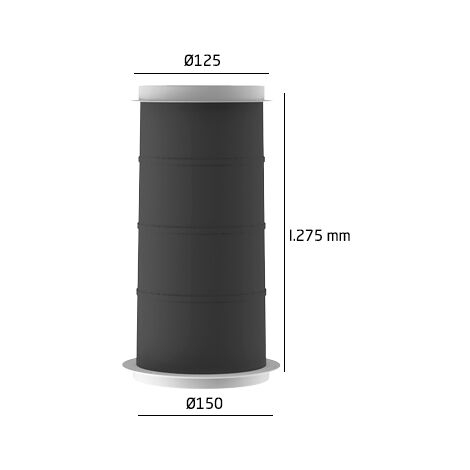 Manchon Plastique dalle 125 L 275 mm - MD125-L275 ECONONAME - MD125-L275