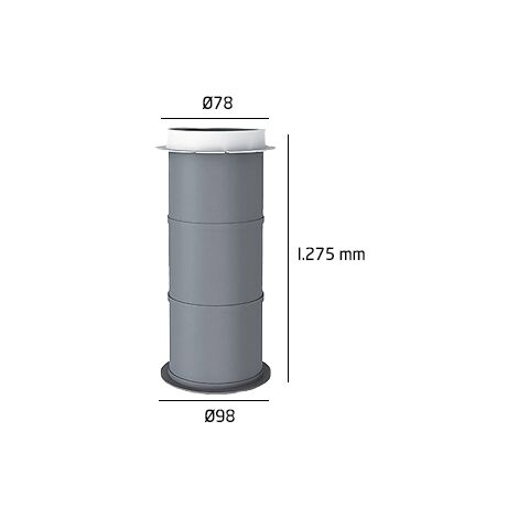 Manchon plastique dalle 80 mm l.275 - MD80-L275 ECONONAME - MD80-L275