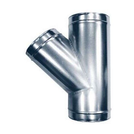 Té oblique 45° Galva D125/D125 - TGAL45D125/D125 ECONONAME - TGAL45D125/D125 (1/2)