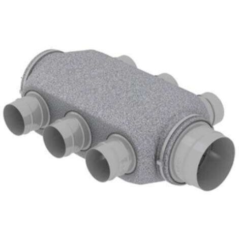 Atlantic – Caisson de répartition VMC 412232 – 6 piquages D80 mm – Raccordement D125 mm – Adapté conduits souples