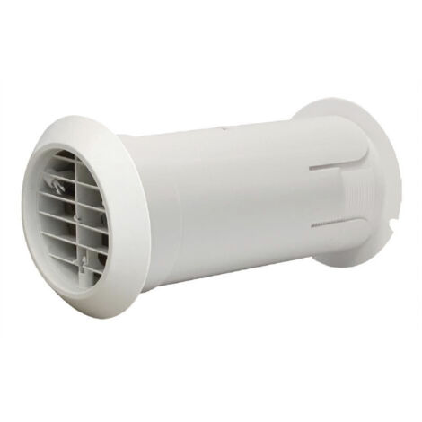 Atlantic – Traversée de mur Ø100 – Longueur ajustable 229 à 390mm – Grille extérieure intégrée – Protection contre l'infiltration d'eau
