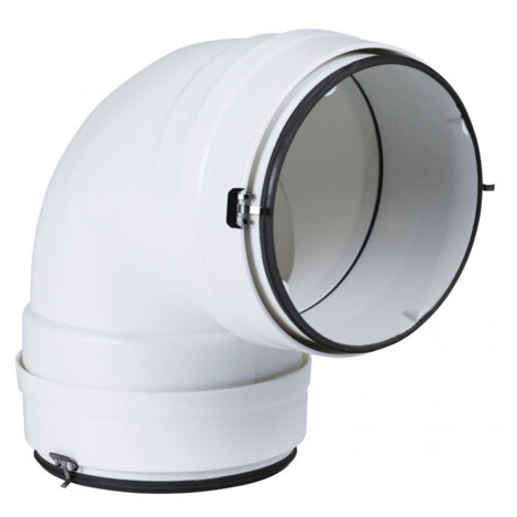 Coude 90° circulaire ⌀100 plastique à joints - CC 100 J - 460062 ATLANTIC - 460062 (1/3)