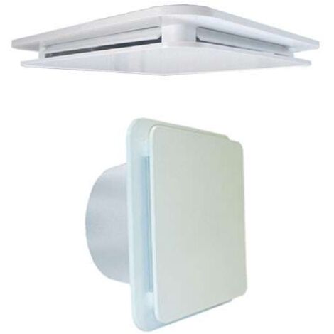 Unelvent – Bouche VMC orientable extra plate ⌀100 mm – Débit 15/75 m3/h – 4 volets réglables pour contrôle air – Compatible placo