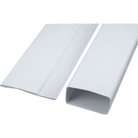 Unelvent – Conduit rectangulaire PVC rigide 40 x 110 mm – Équivalent D 80 mm – Longueur 1,5 m – Pour espaces confinés