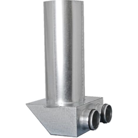 Plenum terminal coudé D125 2x90 - EconoFlex ECONOPRIME - A0812125/90х2
