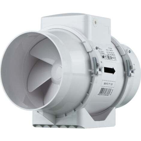 Ventilateur de gaine 125mm ETT125 – Extracteur silencieux pour espaces confinés – Moteur monophasé avec protection thermique – Econoprime