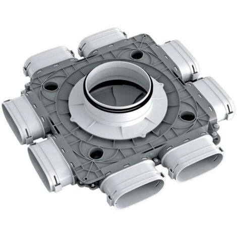 Plenum plat D160 8 x 52117 – PPOV0852117160 – Polypropylène – Débit 30m3/h – Installation sécurisée – Econoprime