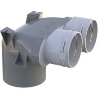 Plenum terminal coudé D125 pour conduit D75 – Débit max 60 m3/h – Montage sous plafond – Température -20 à +60° – Econoprime