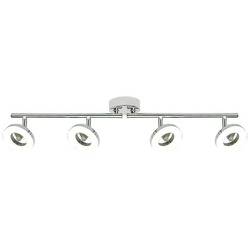 De Techo Alemar natal plateado led 20 w regleta 4l cromo 4 5w 1600lm 3000k