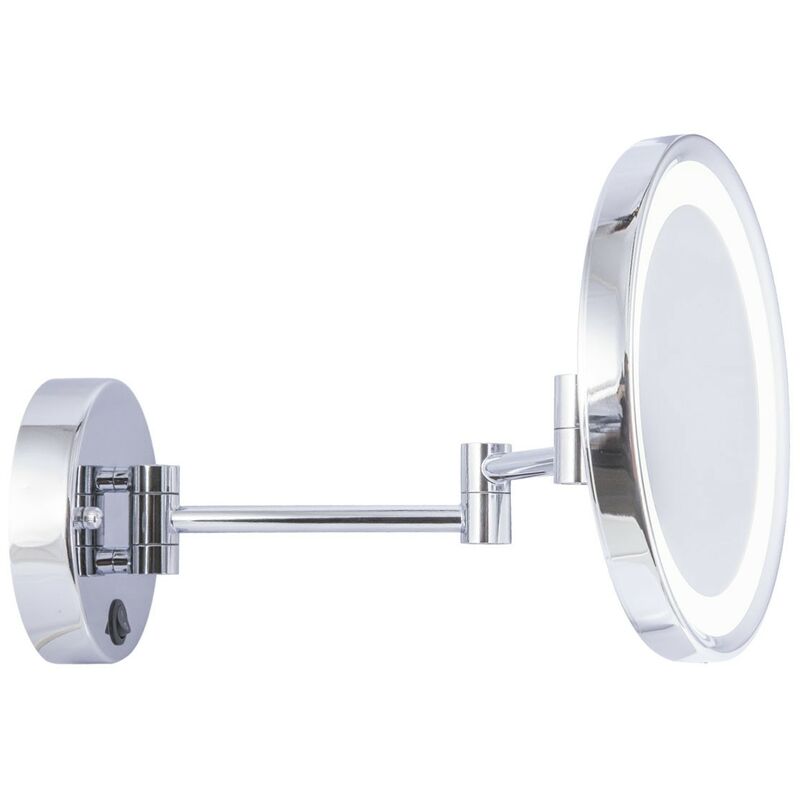 Aplique Para Baño alemar reflex led 8w cristal metal espejo cromo 760lm 4000k articulado de aumento con luz