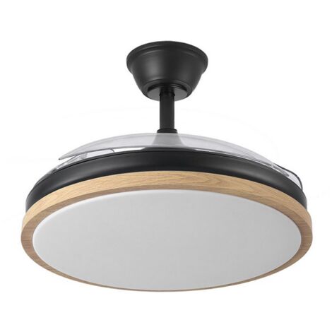 Ventilador LED Aspas Plegables Panam Negro: Estilo Nórdico y Funcionalidad en tu Hogar