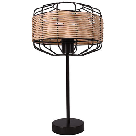 Lámpara de sobremesa SOLANGE 25d 1xE27 en Rattan (1/3)
