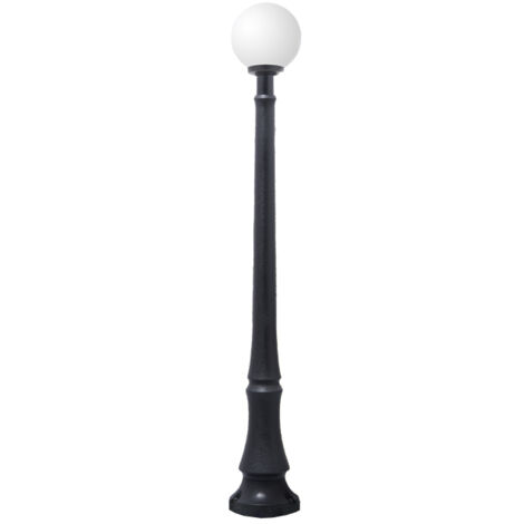 Farola GLOBE 1xE27 8,5W con pulsador CCT (3colores) IP55 25d resina negra (1/2)
