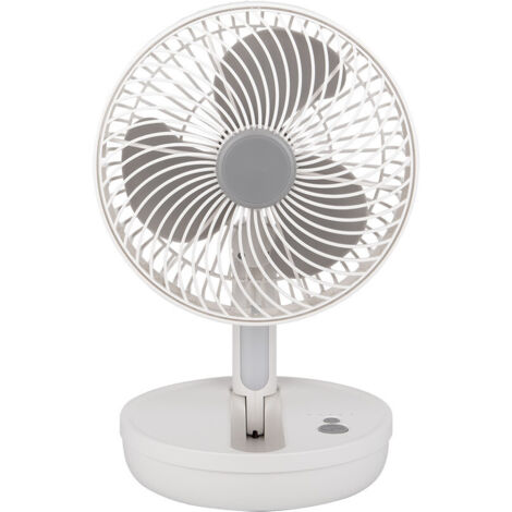Ventilador Inalambrico Sobremesa Pacheco Blanco/gris 5w 3vel Recargable (1/4)