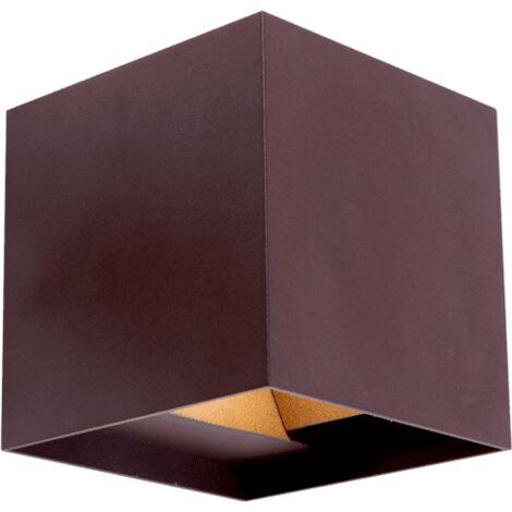 Aplique IP54 Open LED 2x5W 4000K Marrón óxido