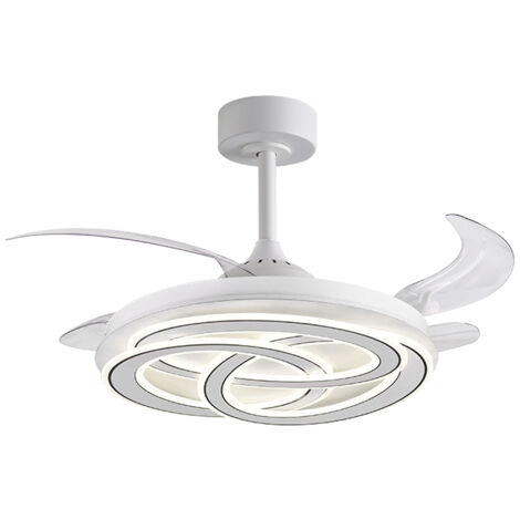 Ventilador DC NUDOS blanca, 4 aspas retráctiles, 200W LED 300040006000K (1/3)