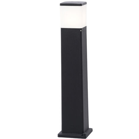 Farola VIRGILIO 1xE27 11W con pulsador CCT (3colores) IP55 Al.80cm resina negra (1/3)