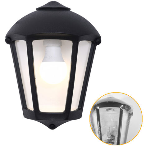 Aplique FABIO 1xE27 IP55 L.21xAn.11,5xAl.29cm resina negra