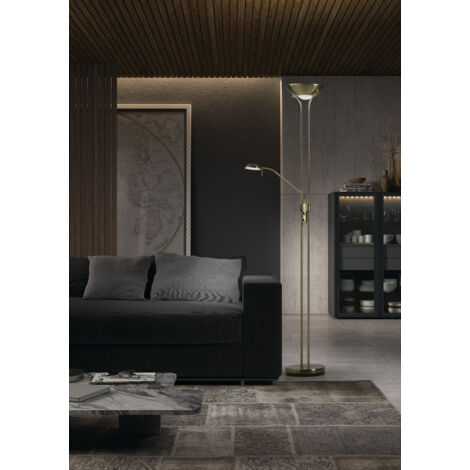 Lámpara de pie DINA LED 18W+5W medalla (1/3)