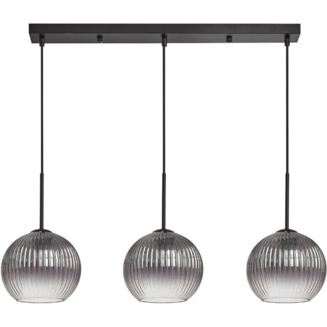Lámpara de techo alargada CANICA smoke glass Ø20 3xE27 (1/2)