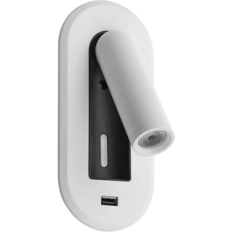 WL PALACE blanco mate LED 3W + touch + USB 10W (1/2)