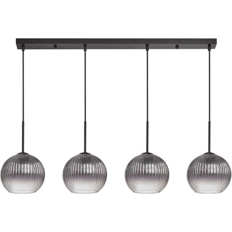 Lámpara de techo alargada CANICA smoke glass Ø20 4xE27 (1/2)