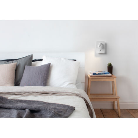APLIQUE READER + USB, 3W  (blanco mate) (1/3)