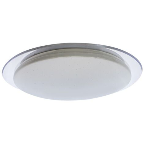 Plafón LED regulable “Melissa” (60W 3CCT 4800lm) IP20 fabricado en metal y policarbonato color blanco y transparente (1/5)