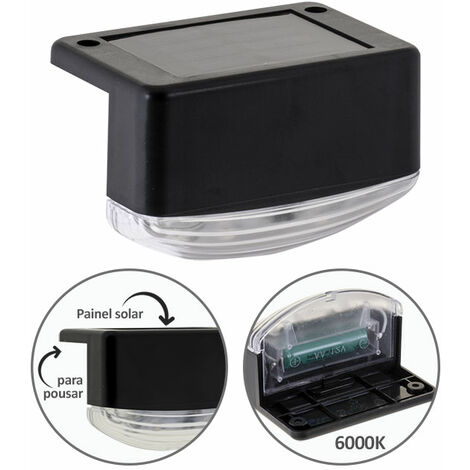 Aplique Solar TITO IPX4 1x0,14W LED 3lm 6000K L.8,3xAn.5,5xAl.5,5cm Negro
