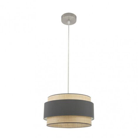 Colgante Kandy color Natural/gris Regulable FABRILAMP