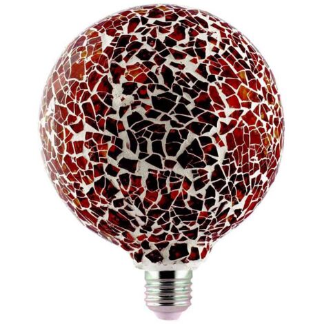 LAMPARA DECORATIVA FILAMENTO LED GLOBO TIFFANY E27 4W 360º 230V NARANJA