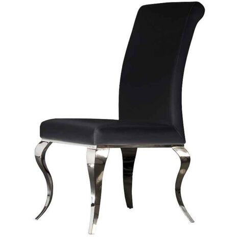 SILLA  BARROQUE  ACERO NEGRA (1/4)