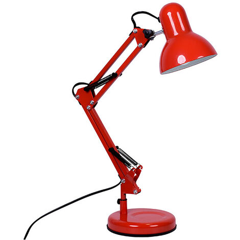 Sobremesa ANTIGONA articulado 1xE27 L.15xAn.12,5xAl.Reg.cm Rojo