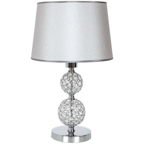 Sobremesa KEGAN 1xE27 Al.48xD.30cm Cromo/Plata