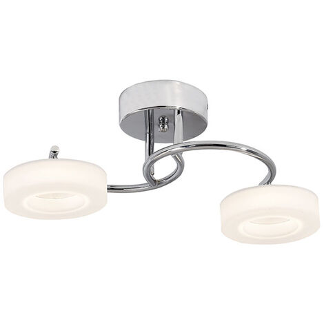 Plafón TOKIO 2x12W LED 1920lm 4000K L.41,5xAn.17xAl.17,5cm Cromo (1/3)