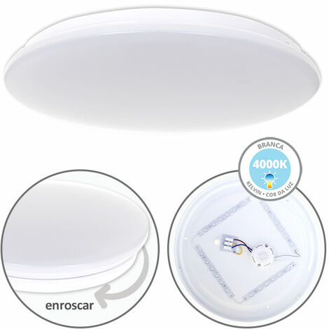 Plafón DRIFT 24W LED 2000lm 4000K A.6xD.37,5cm Blanco (1/3)