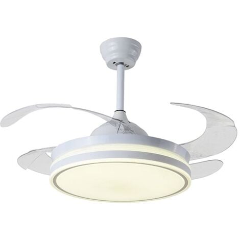 Ventilador DC ASGARD D.108cm 4 aspas retráctiles, con LED 36W 3240lm 3000-4000-6000K