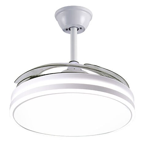 Ventilador DC ASGARD D.108cm 4 aspas retráctiles, con LED 36W 3240lm 3000-4000-6000K