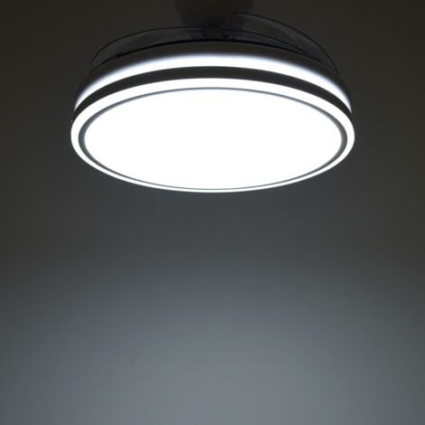 Ventilador DC ASGARD D.108cm 4 aspas retráctiles, con LED 36W 3240lm 3000-4000-6000K