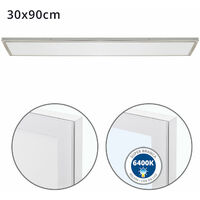 Panel superficie VOLTAIRE 30x90 72W LED 5760lm 6400K 120° C.90xL.30xA.2,3cm Niquel